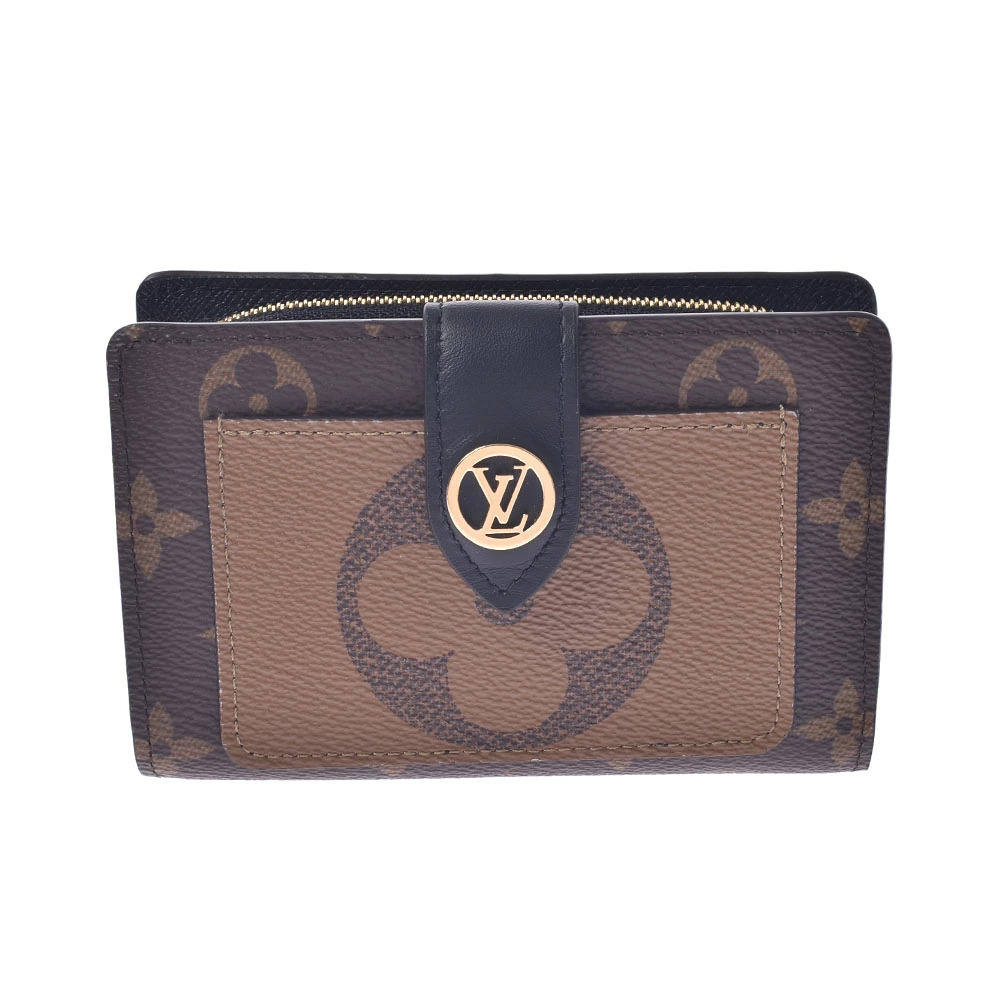 LOUIS VUITTON Monogram Reverse Portefeuille Juliette Camel Brown Tan Bi fold